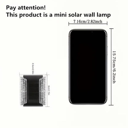 4 PCS LED Solar Wall Lights Outdoor Waterproof Automatic Sensor  and  House Courtyard Landscape Fence Balcony Decor Lamp