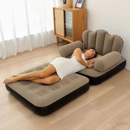 Multifunctional five-in-one inflatable sofa outdoor adult lazy sofa inflatable bed convenient foldable recliner
