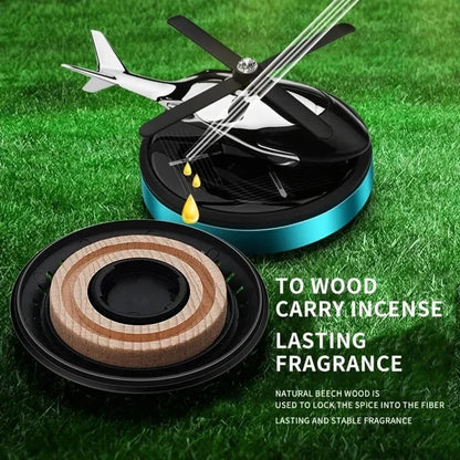 Solar helicopter car aromatherapy decoration