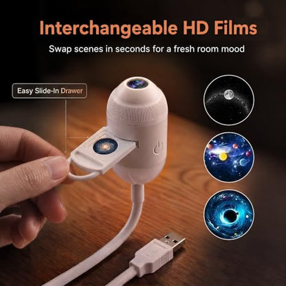 Multi‑scene Star Projector Ambient Light, USB Powered Starry Night Light, Galaxy Decor Light for Car & Home