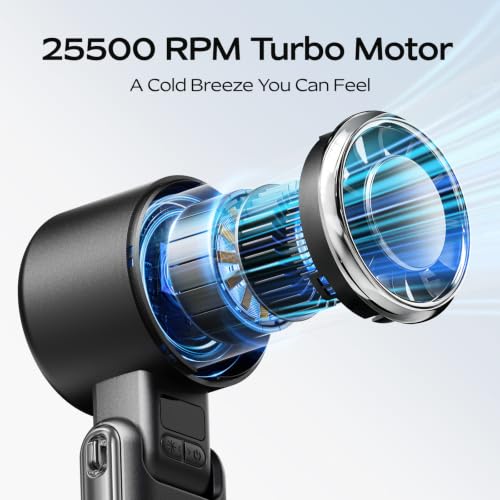Mini Foldable Hand‑held Cooling Fan, Cordless Portable Fan with Multiple Speed Settings, Battery Operated, Practical Gadget for Outdoor Travel & Desk Daily Use