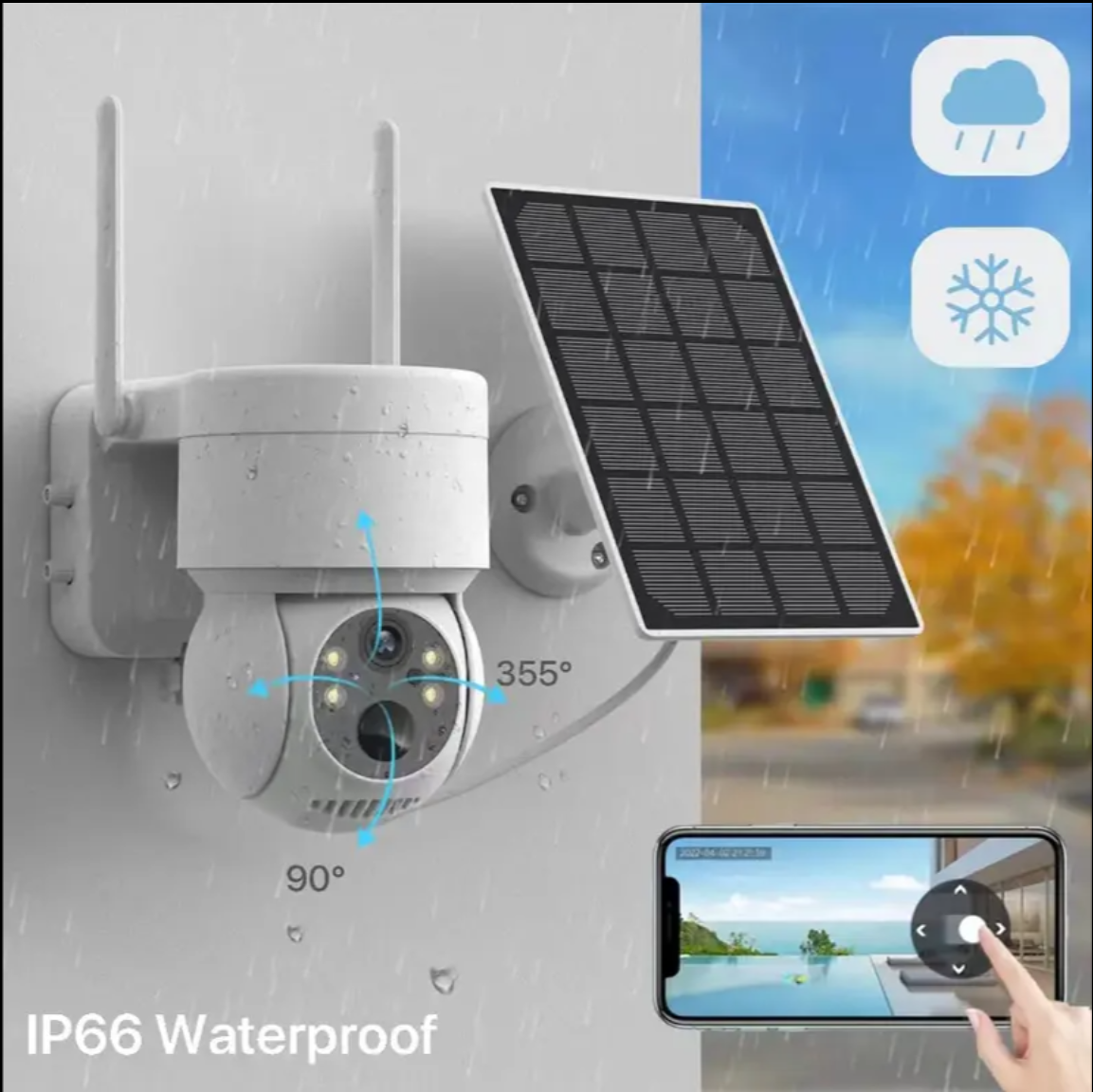 Can rotate 360 degree view hd 1080p outdoor 3g 4g sim card wifi solar wifi camera