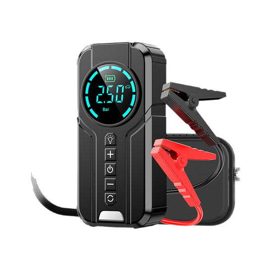 Car Jump Starter with Air Pump, 2-in-1 Multifunctional Portable Battery Emergency Starting Power Bank, Auto Tire Inflator & Car Battery Booster