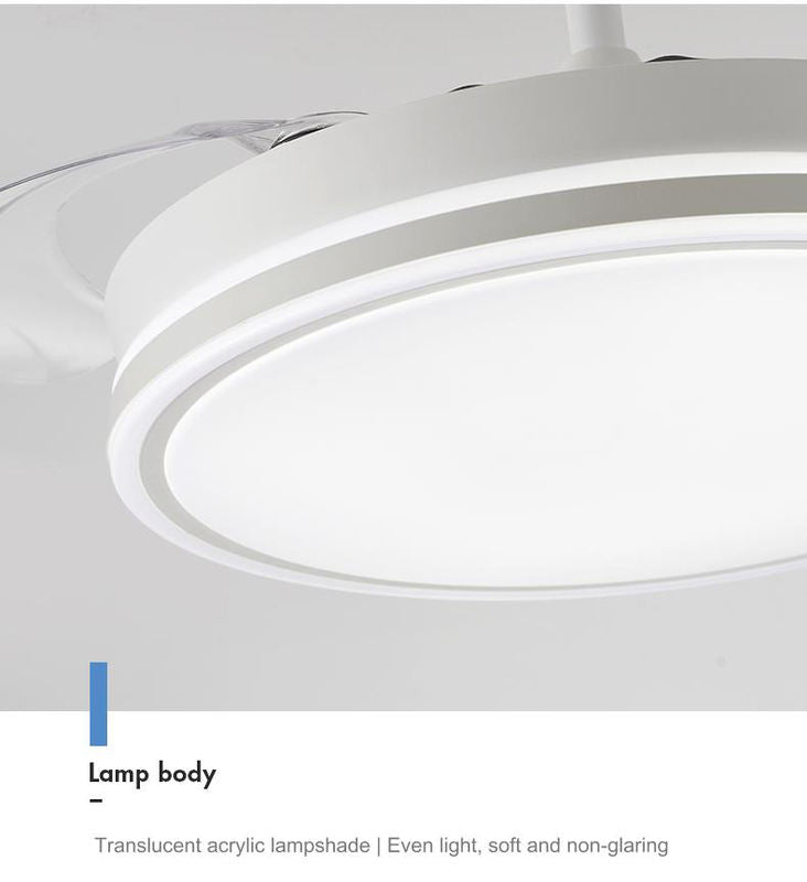 Redefine Your Space: 2026 Modern Ceiling Fan with Integrated LED — Silent, Energy-Saving & Minimalist for Any Room
