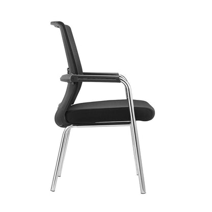 4-Leg Fixed Plastic Office Chair — Simple Task Chair for Conference, Computer & Casual Staff Use
