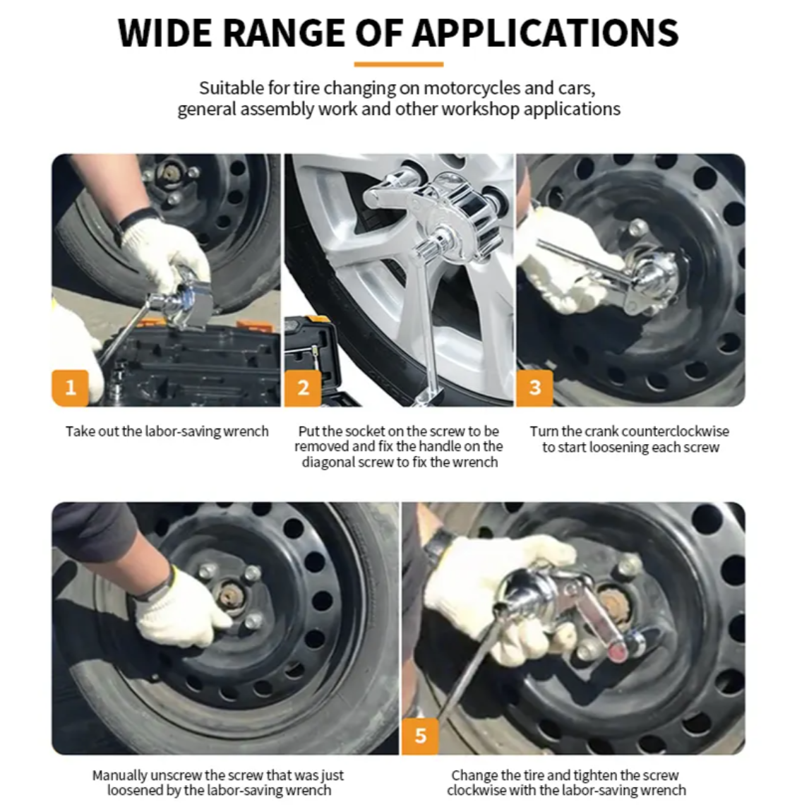 Car Torque Multiplier Wrench Labor Saving Spanner