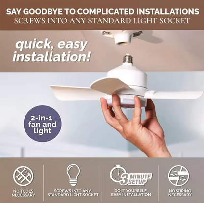 Mini ceiling fan light Cordless/Wireless