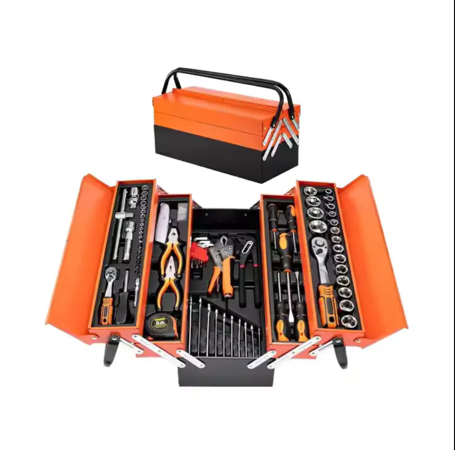 Professional 85-Piece Essential Hardware Tool Set for Home & Car Repair Ratchet Pliers & Socket Tools