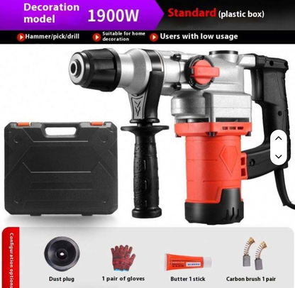 High-Power 20V Lithium Battery Powered Brushless Lithium Drill Industrial Grade Handheld Concrete Rotary Hammer