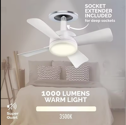 Mini ceiling fan light Cordless/Wireless
