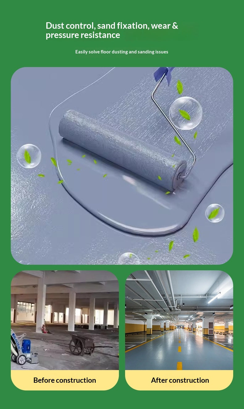 Eco-Friendly Water-Based Epoxy Floor Paint — Formaldehyde-Free & Toluene-Free, Waterproof, Non-Slip, Wear-Resistant for Indoor Concrete