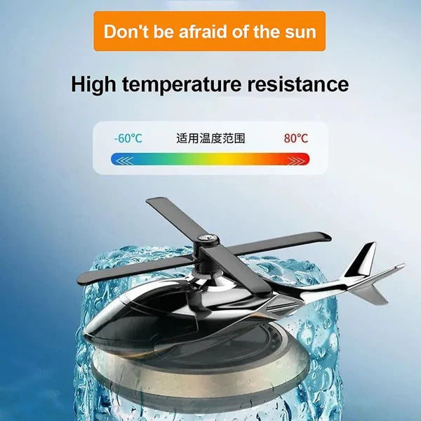 Solar helicopter car aromatherapy decoration