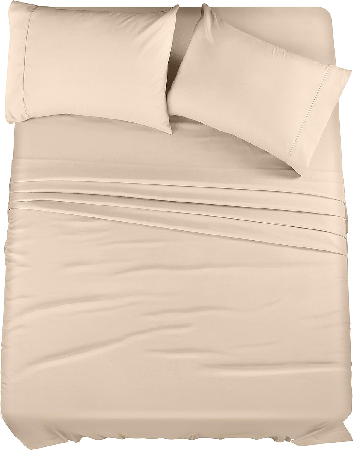 Utopia Bedding Queen Bed Sheets Set - 4 Piece Bedding - Brushed Microfiber - Shrinkage and Fade Resistant - Easy Care (Queen, Beige)
