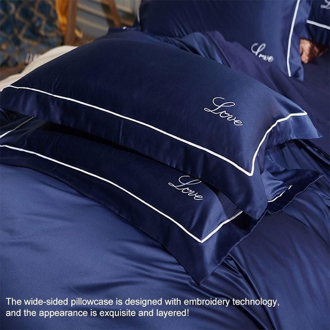 Silk Four-Piece Sheets Bed Sheet Double Nude Sleeping Quilt Cover Ice Silk Bedding 2.0M Bed