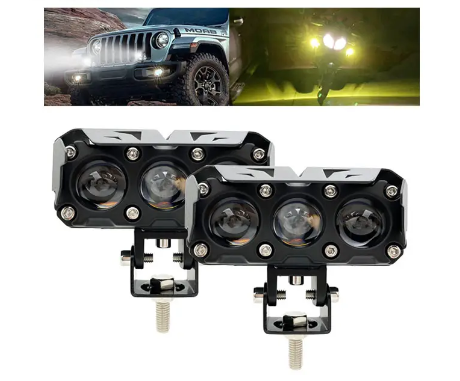 🔥🔥Lens spotlight car motorcycle lighting Automobile modification white&yellow dual color lamp
