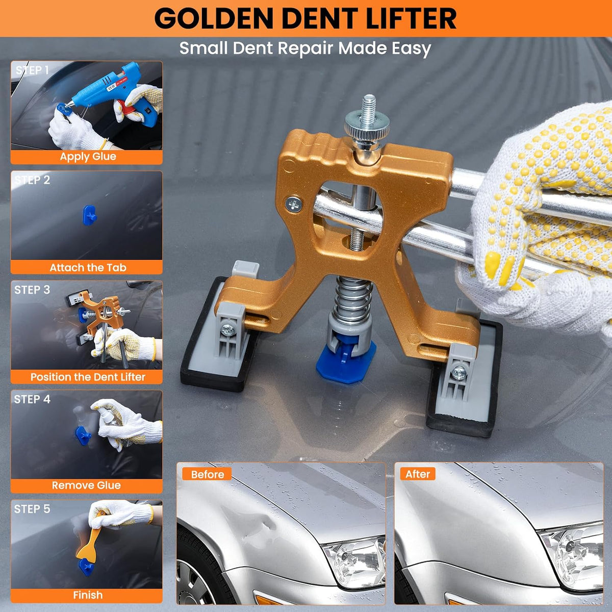 Automobile body without paint dents repair tools dent repair kit