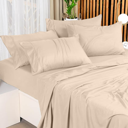 Utopia Bedding Queen Bed Sheets Set - 4 Piece Bedding - Brushed Microfiber - Shrinkage and Fade Resistant - Easy Care (Queen, Beige)