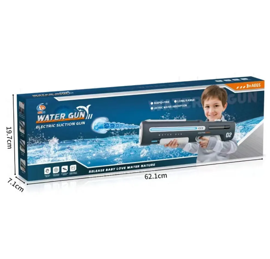 700ml Electric Water Gun with LED Lights Continuous Firing and Water Absorption for Ultimate Fun Experience Water Playing Toy