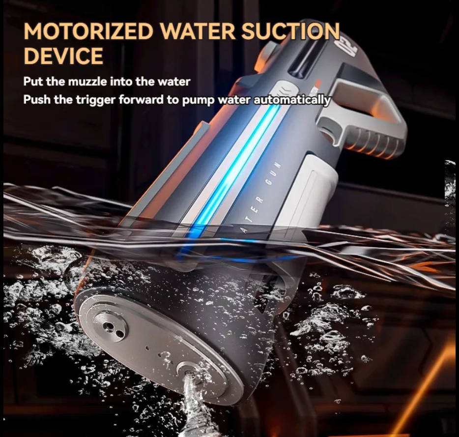 700ml Electric Water Gun with LED Lights Continuous Firing and Water Absorption for Ultimate Fun Experience Water Playing Toy
