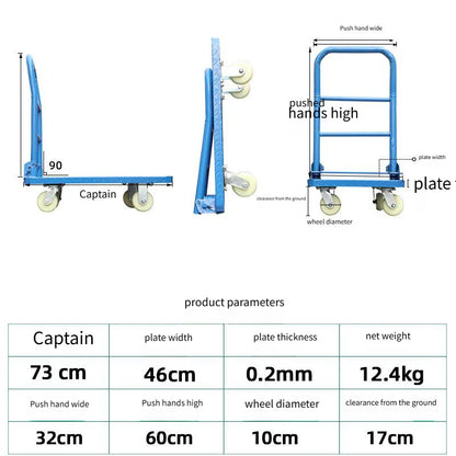 A foldable trolley with a load capacity of 300 kilograms
