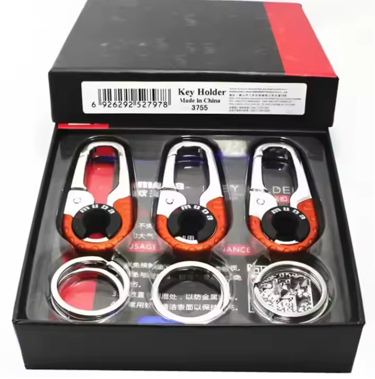 3pcs Man's Keychain Stainless Steel Buckle  Tool