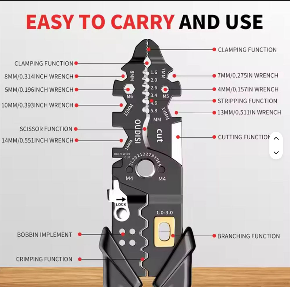 25-in-1 Multi-functional Wire Stripper - A Power-Efficient Wire Stripper
