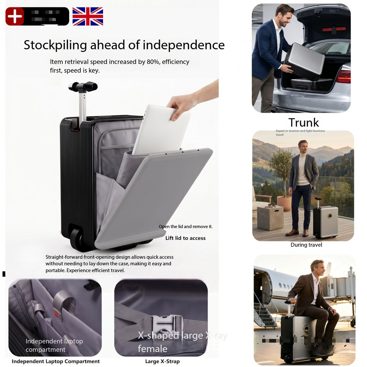 Rideable Electric Luggage, SE3SL Smart Commute Trolley Storage Case