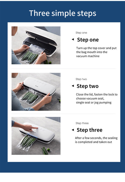Automatic Household Food Saver Packing Bags Storage Packaging Machine  Mini Food Vacuum Sealer