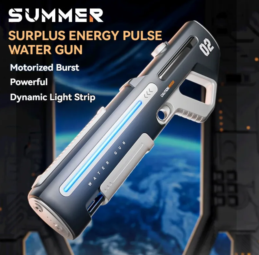 700ml Electric Water Gun with LED Lights Continuous Firing and Water Absorption for Ultimate Fun Experience Water Playing Toy