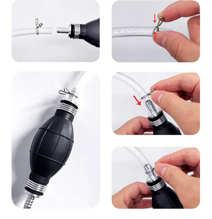Car Motorcycle Driver Oil Pump Outboard Oil Pipe One-Way Check Valve Gasoline Pump Diesel Valve Hand Pinch Pump Fuel Pipe