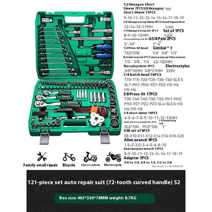 121Piece Industrial Grade Tool Set  High Quality Multi Function Home  Auto Repair Kit