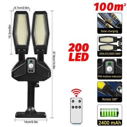 Hot-selling outdoor solar street lamps with 3 modes waterproof sensor remote control solar