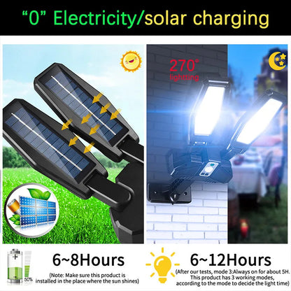 Hot-selling outdoor solar street lamps with 3 modes waterproof sensor remote control solar