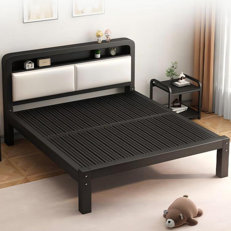 Thickened Reinforced Wrought Iron Bed, 1.8m Home Double Bed, Stainless Steel Iron Frame Single Bed