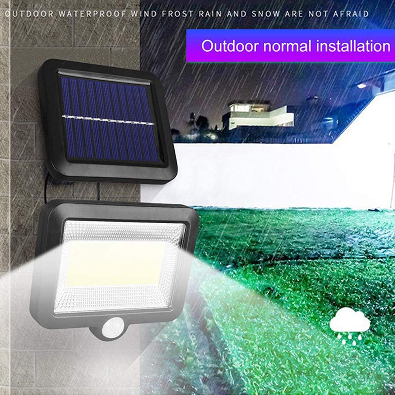 Split Solar Panels Courtyard Outdoor Garage Light Human Body Sensing Street Lights Remote Control Charging Wall Lamps