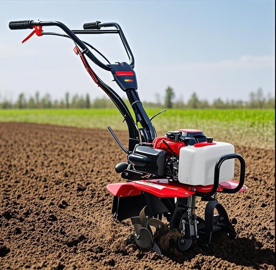 Multifunctional household gasoline tiller, suitable for rotary tillage, weeding and furrowing in hard soil. Easy to operate, fuel-efficient and durable.