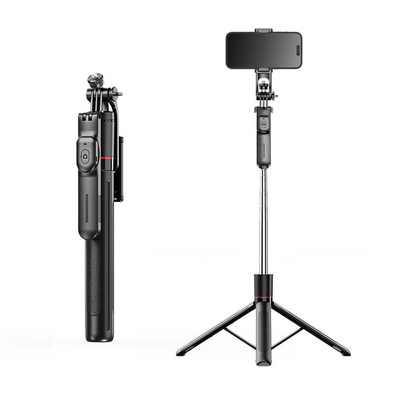 Mobile phone Bluetooth selfie stick integrated fill light live tripod portable telescopic universal selfie artifact