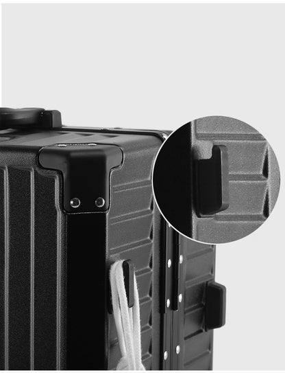 24-Inch Large Capacity Travel Aluminum Frame Luggage: Multi-Functional Durable Suitcase for Business & Leisure Travelers