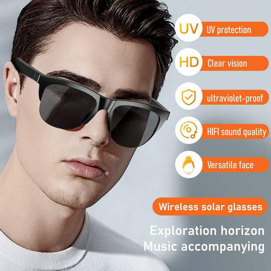 Fashion 2026 Hottest Wireless Stereo Waterproof Touch Control Sports Earphones With Mic Smart Round Sunglasses for Men and Women