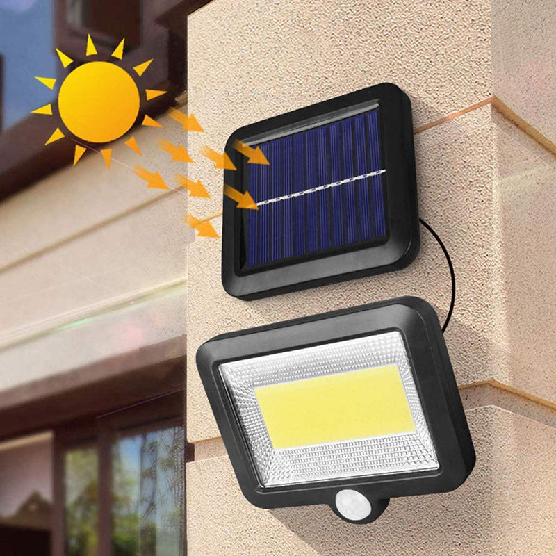 Split Solar Panels Courtyard Outdoor Garage Light Human Body Sensing Street Lights Remote Control Charging Wall Lamps