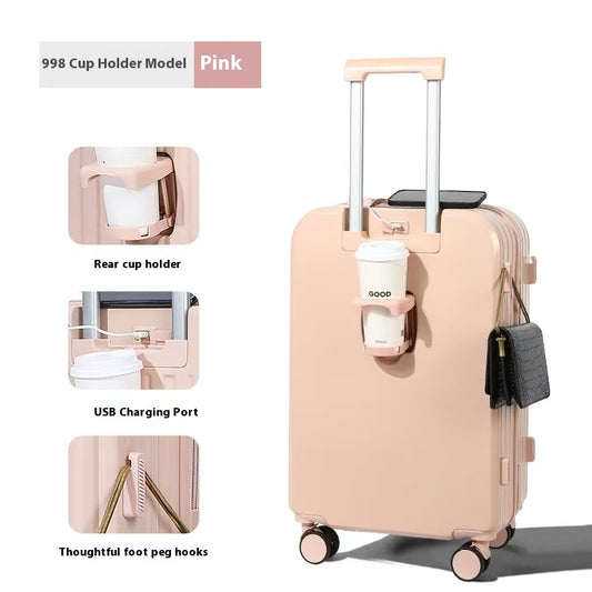 Bestselling 20-inch carry-on suitcase with 360-degree spinner wheels.