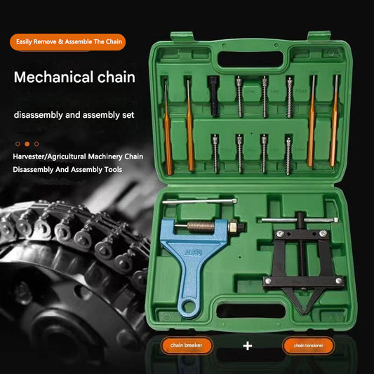 Manual motorcycle chain connector tool, industrial chain fixator, chain tensioner