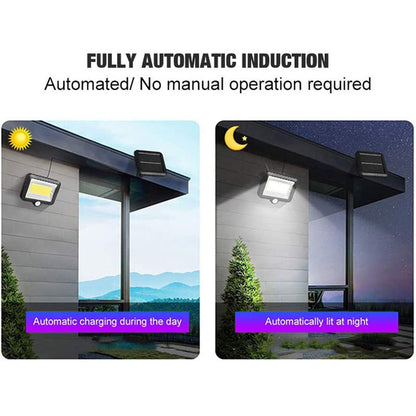Split Solar Panels Courtyard Outdoor Garage Light Human Body Sensing Street Lights Remote Control Charging Wall Lamps