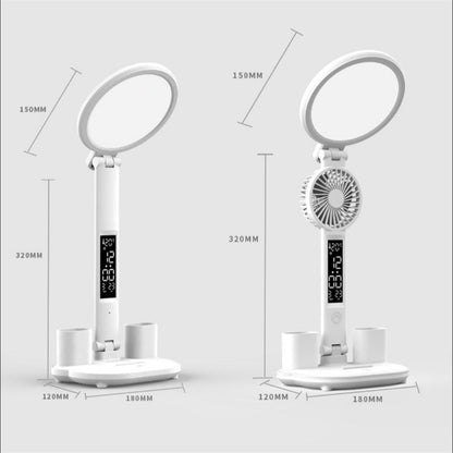 Foldable LED Desk Lamp with Cooling Fan — Eye-Care Reading Light for Students & Kids, Perfect for School, Dorm, Bedroom & Home Use