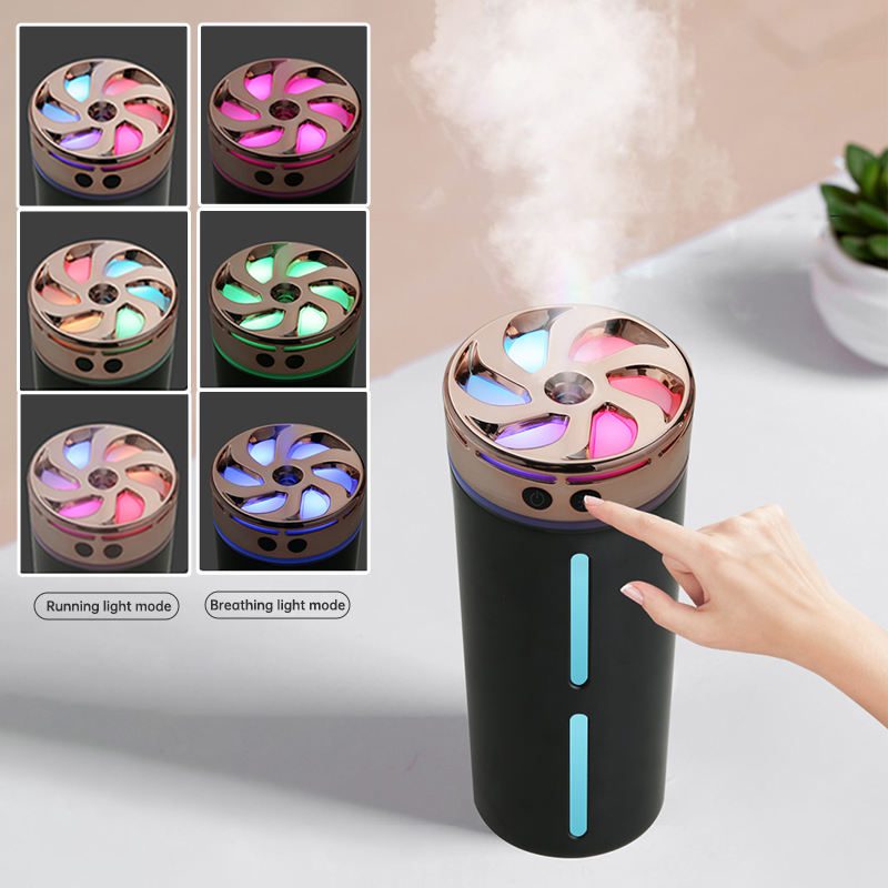 Portable Rechargeable Car Humidifier With Colorful Led Night Light Usb Scent Diffuser and Mini Humidifiers for Home