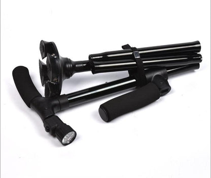 Household Walking Cane Portable Aluminum Retractable Mountaineer's Tuck-in Design Non-slip for Activities and Walks