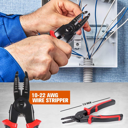 Multifunctional 5 In 1 Pliers Steel Wire Pliers Wire Stripping Pliers Interchangeable Head Tool Special For Electricians