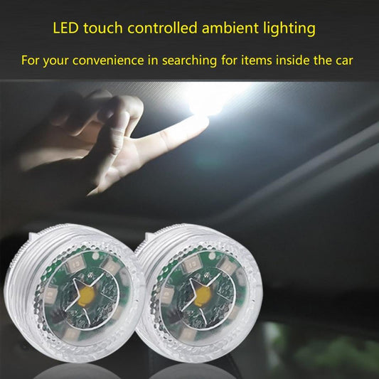 Car Mini Led Touch Light Auto Wireless Ambient Lamp Portable Night Reading Light Car Roof Bulb Car Interior Light
