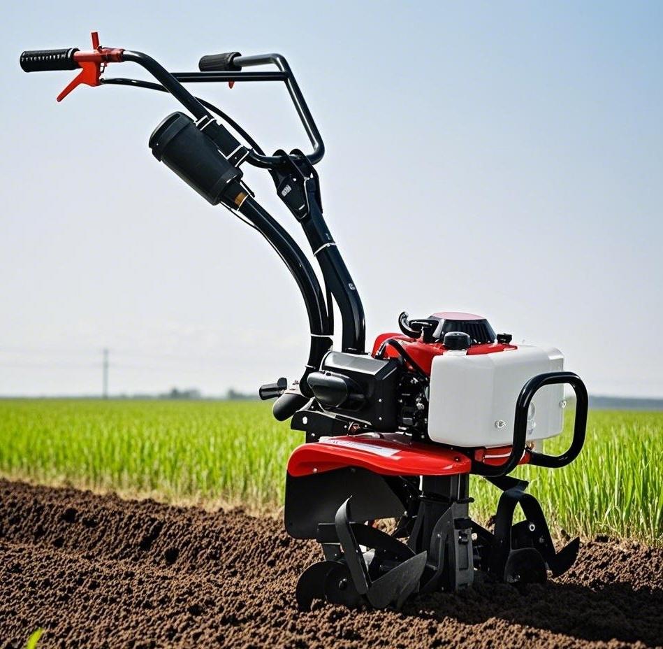 Multifunctional household gasoline tiller, suitable for rotary tillage, weeding and furrowing in hard soil. Easy to operate, fuel-efficient and durable.