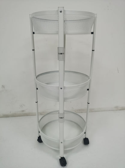 Multi-layer Storage Shelf, Floor Standing Fruit Vegetable Basket, For Kitchen and Living Room Storage